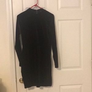 H&M black velvet dress